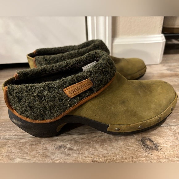Merrell Luxe Knit Burnt Olive Clogs Size 8.5
Slip On Comfort Sandals Mule - Picture 1 of 14